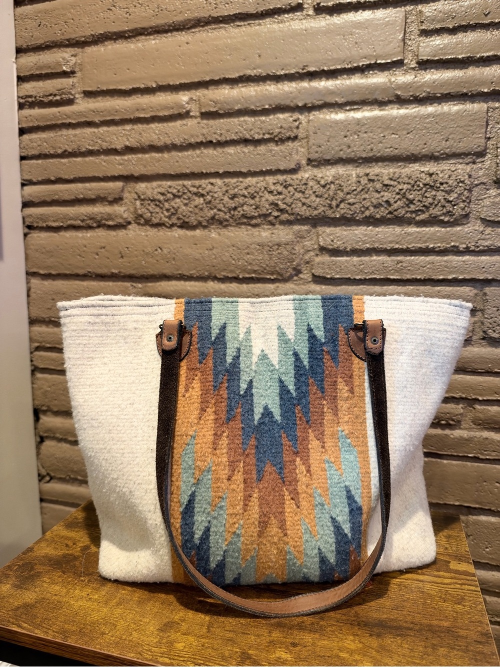 MZ Made , handwoven wool large tote bag